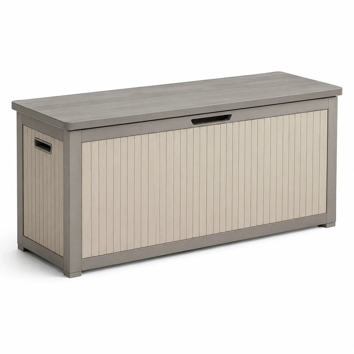 Arcón de polipropileno 150x60x65cm gris/beige