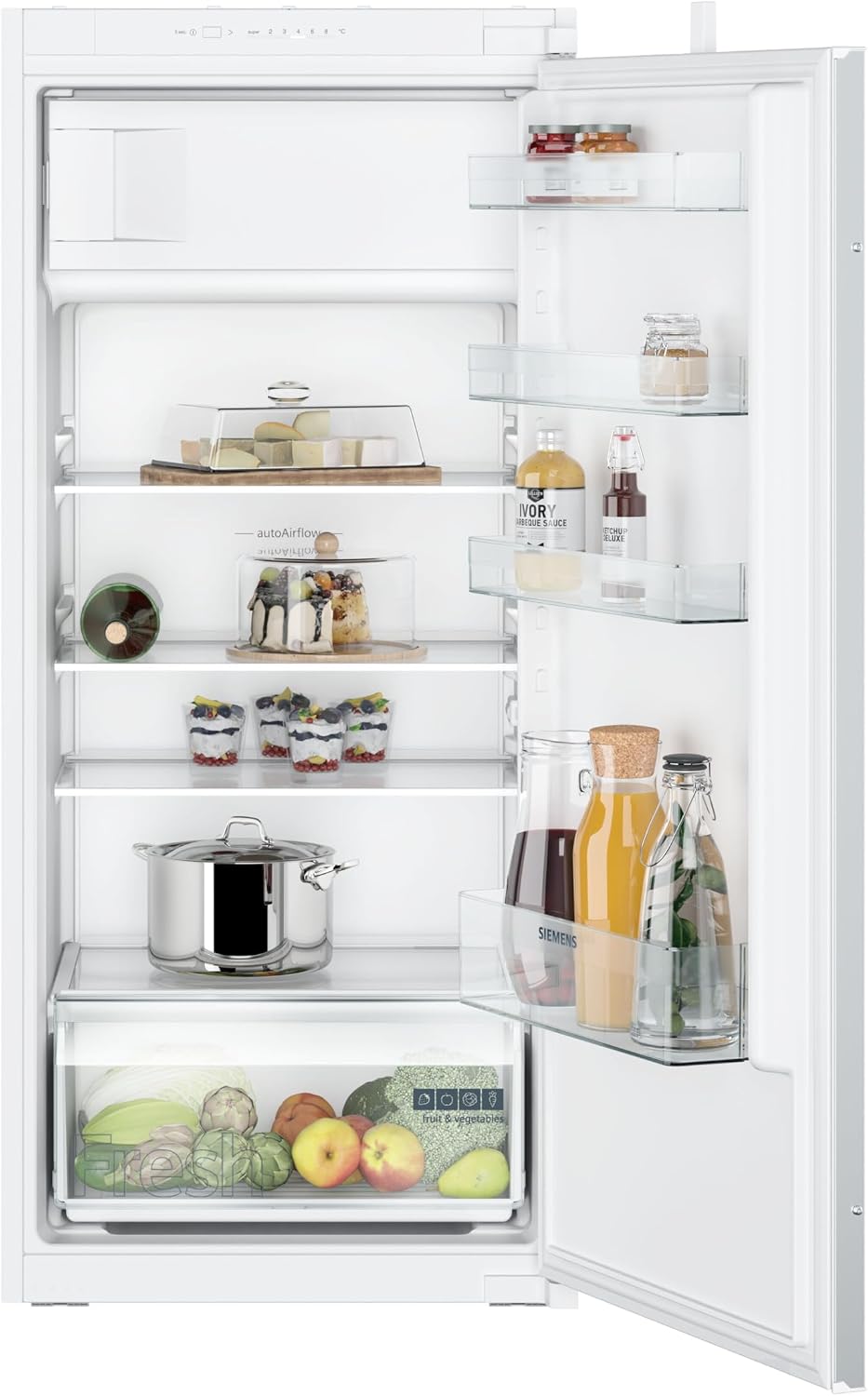 Siemens KG39E8IBA, iQ500, frigorífico combi de libre instalación, 201 x 60 cm, 249 l de refrigeración y 94 l de congelación, congelador inferior, lowFrost, hyperFresh, iluminación LED, acero cepillado