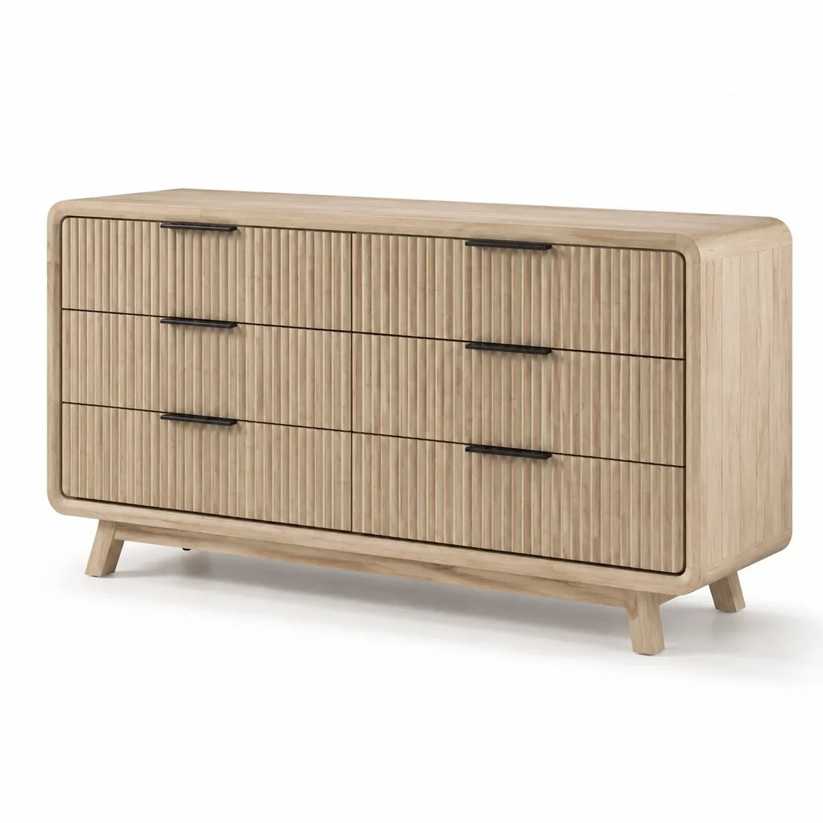 Cómoda de 3 cajones de madera de roble 120 cm