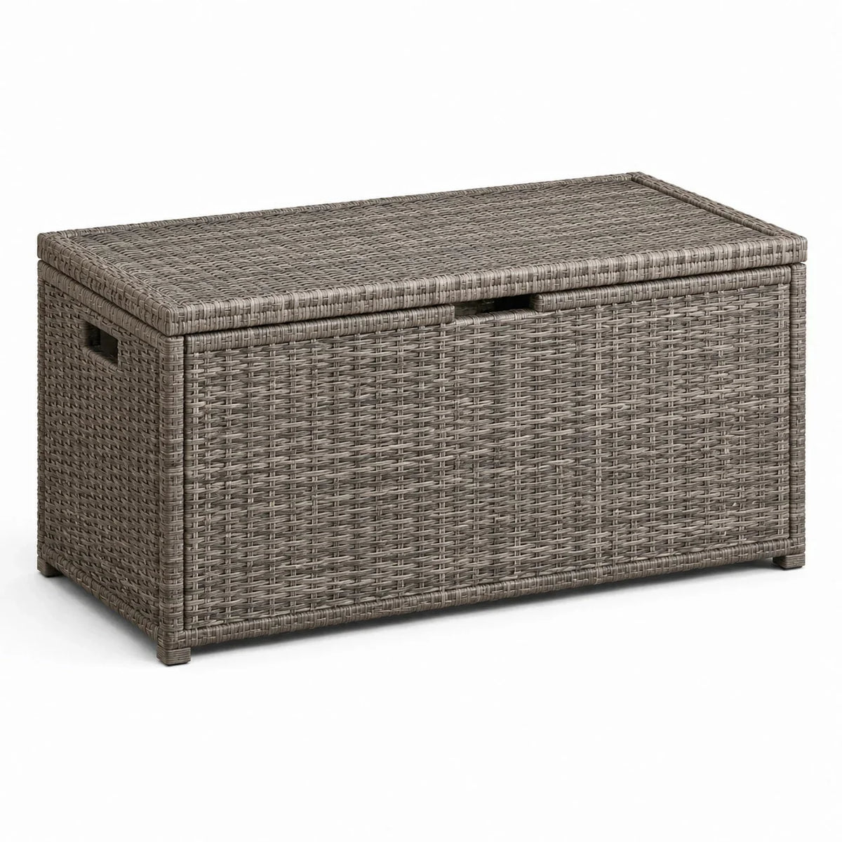 Caja de almacenamiento de polirratán gris 120x50x60cm