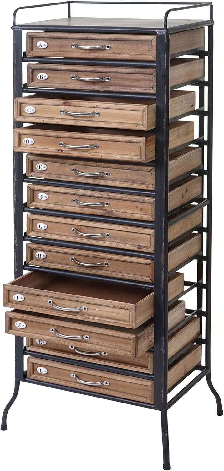 Mendler Armario de boticario HWC-A43 estilo shabby 129x55x38cm