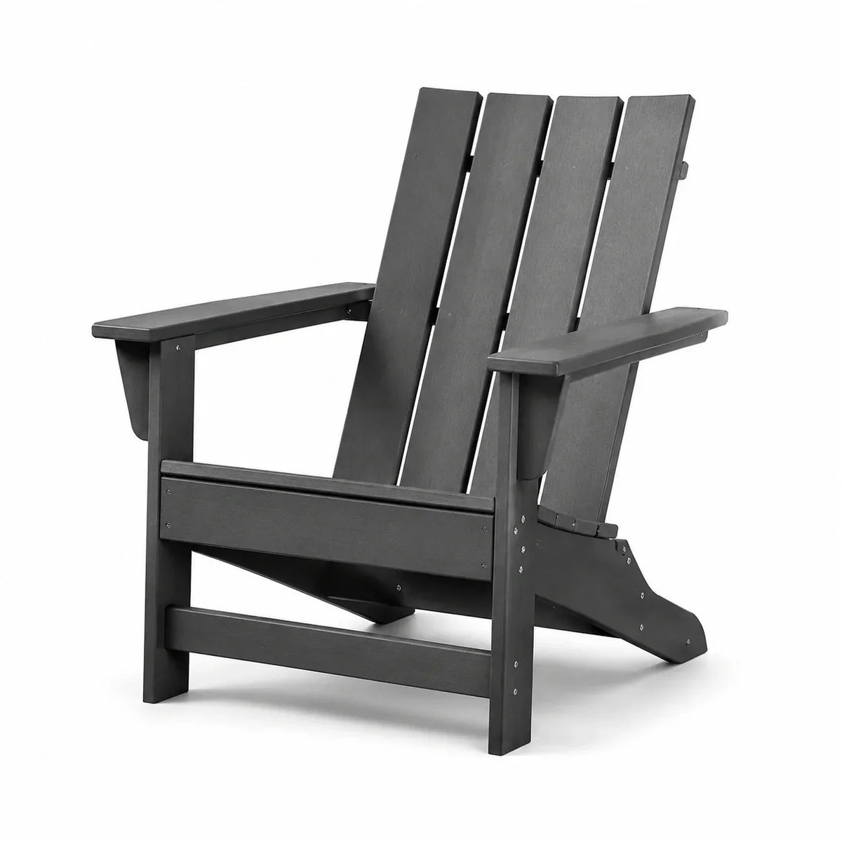 Silla Adirondack de plástico negra 90cm x 80cm x 100cm