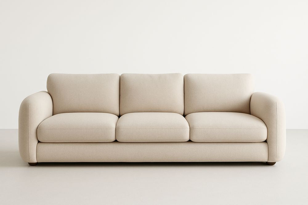 Sofá de 3 plazas de lino beige 200cm