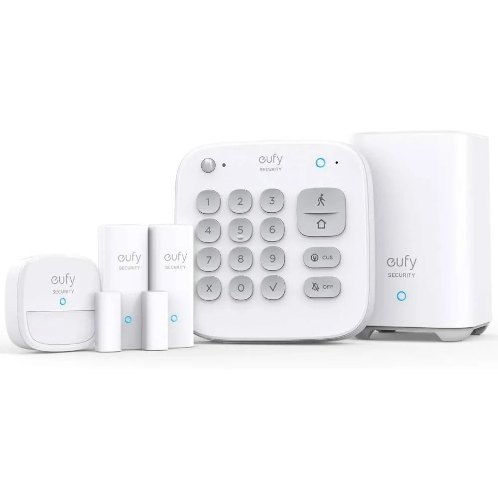 Sistema de seguridad para el hogar inteligente de 5 piezas con sensor de movimiento, control por aplicación, 2560 x 1440 y 2 sensores para puertas y ventanas