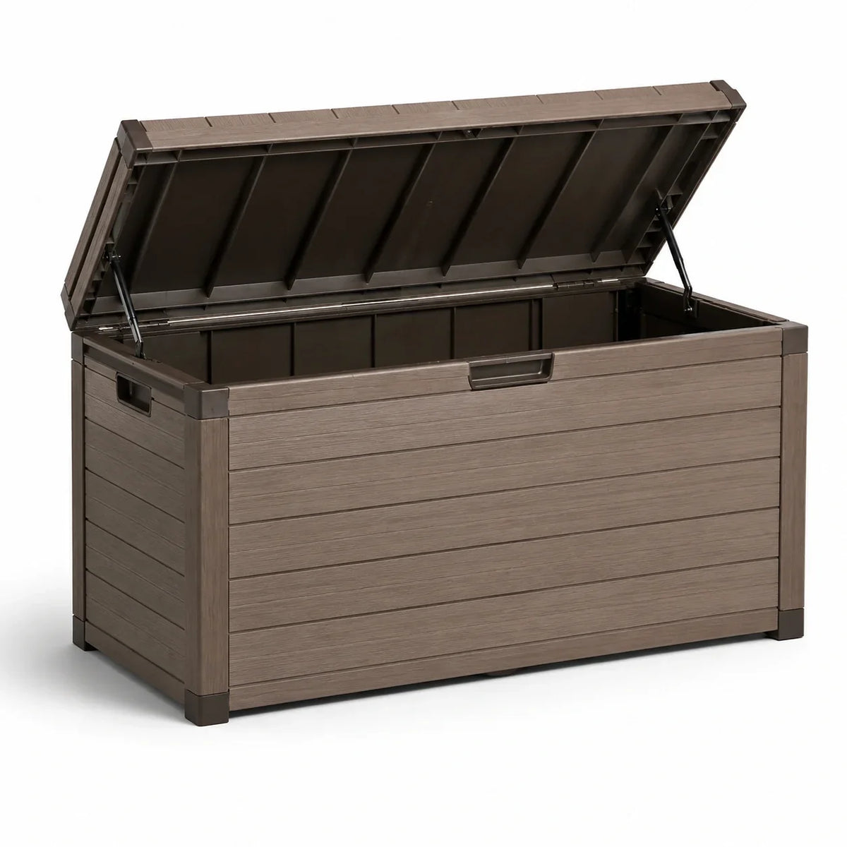 Caja de almacenamiento de plástico marrón 120x45x55 cm