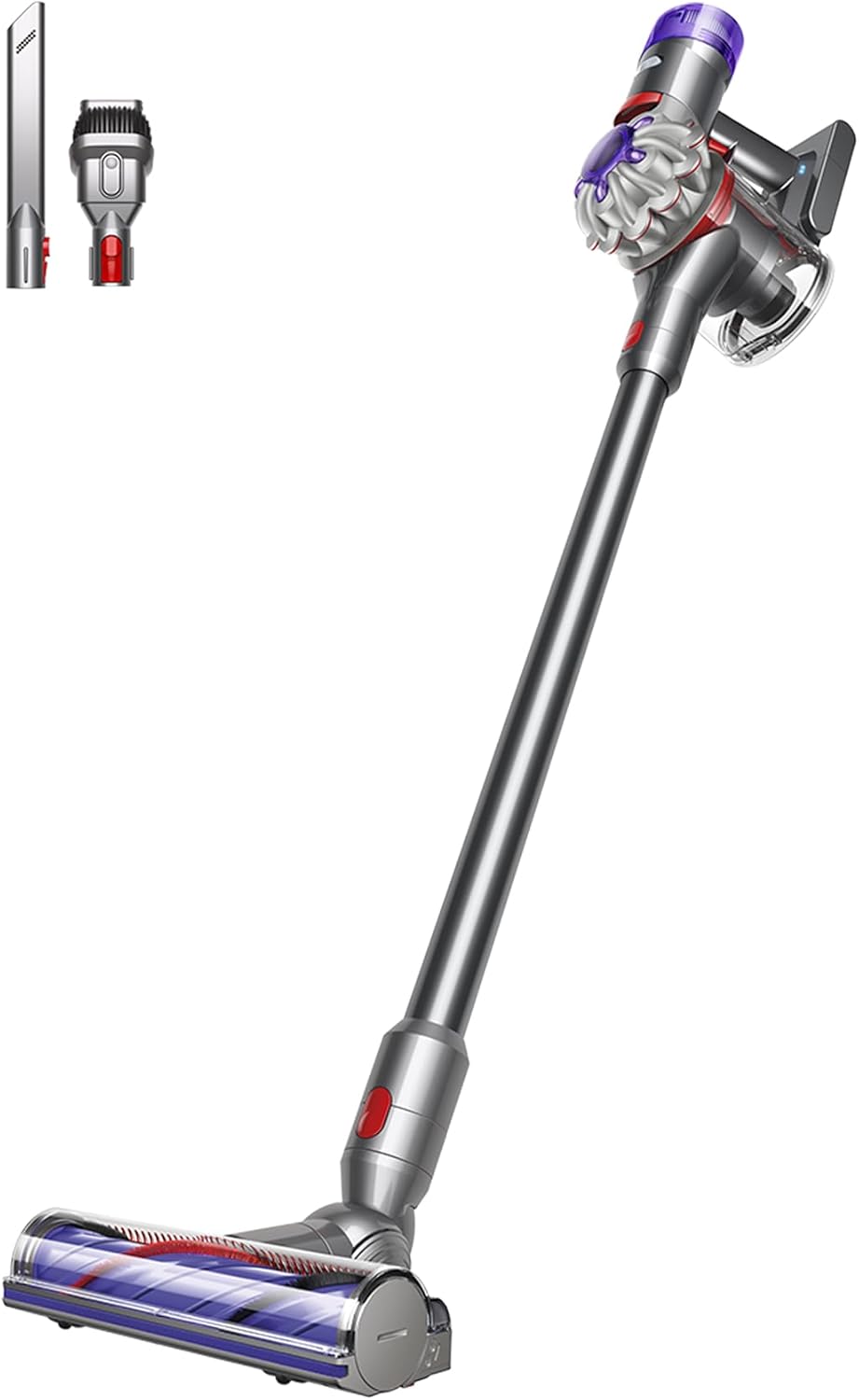 Aspirador sin cable Dyson V8 Advanced, 130 AW, hasta 40 min de autonomía, cepillo motorizado anti-enredos, elimina el pelo de mascotas, aspirador de mano y suelo