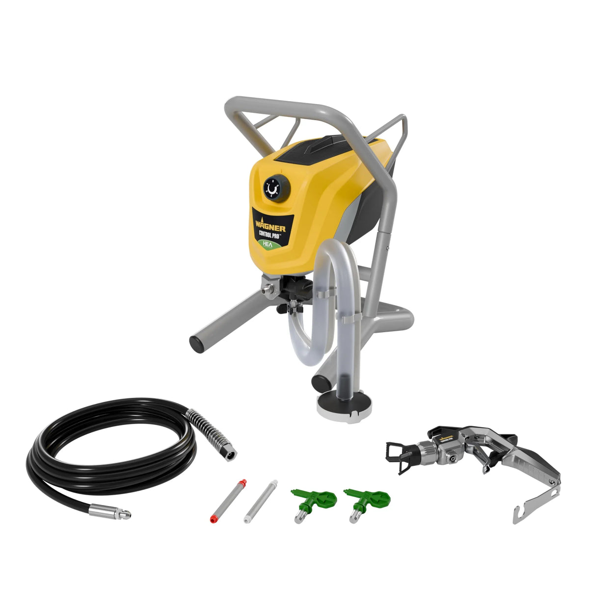 Sistema de pulverización de pintura airless Control Pro 250 M 110 bar con manguera de 9 m y pistola airless para pinturas de pared, lacas y barnices
