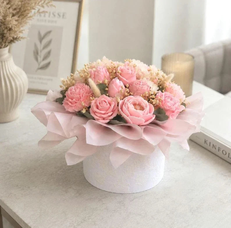 Vela aromática de flores, regalo para mujeres, cumpleaños, romántico