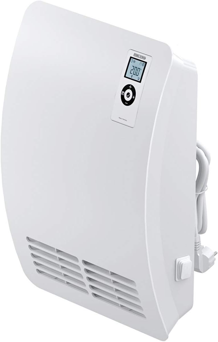 STIEBEL ELTRON Calefactor rápido CK 20 Premium, 2 kW para aprox. 25 m², certificado VDE, pantalla LC, temporizador semanal, temporizador de 120 min, modo silencioso, termoventilador de bajo consumo, baño, 237835