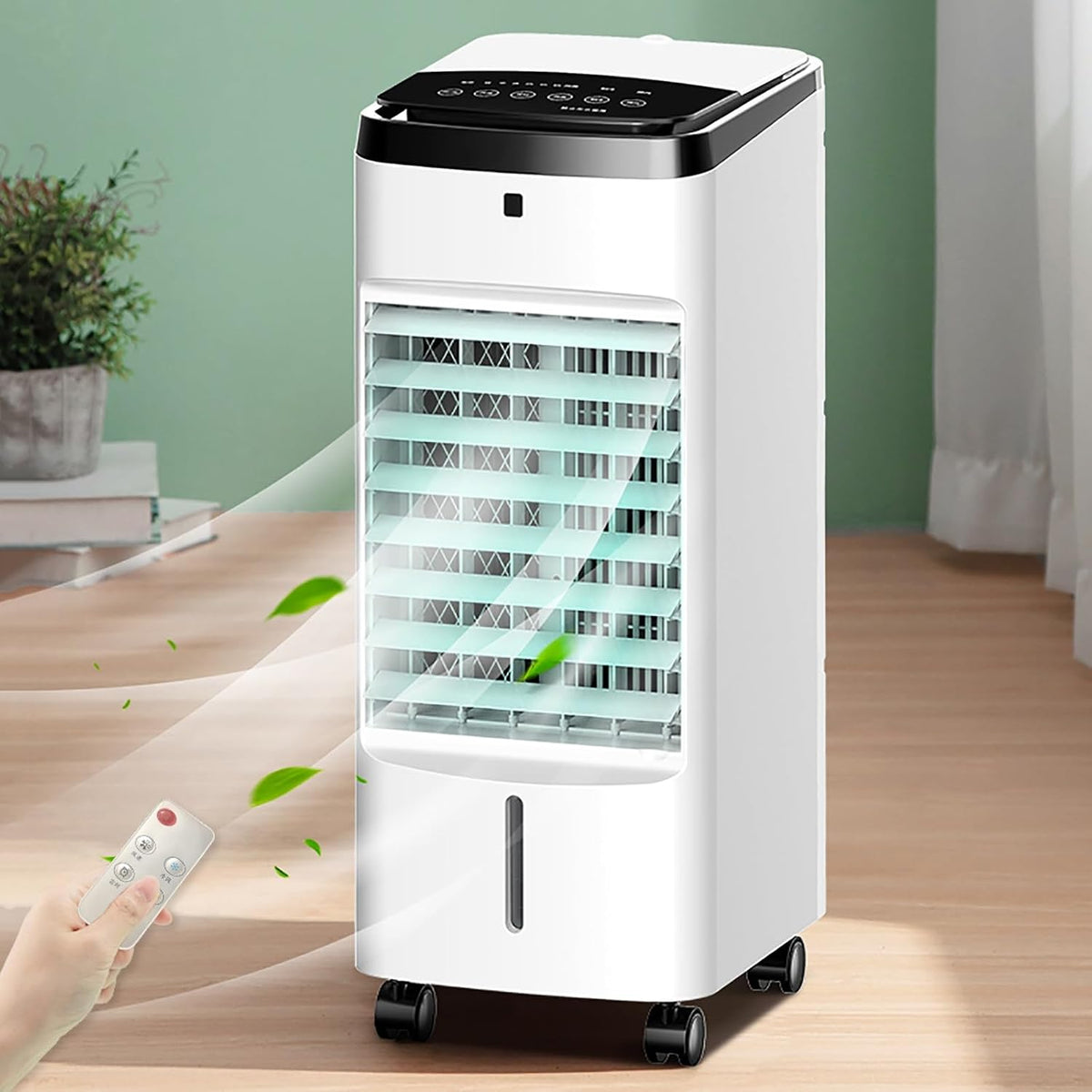 Aire acondicionado portátil con control remoto, enfriador de aire evaporativo 3 en 1, temporizador de 7 horas para el hogar, oficina, dormitorio, cocina