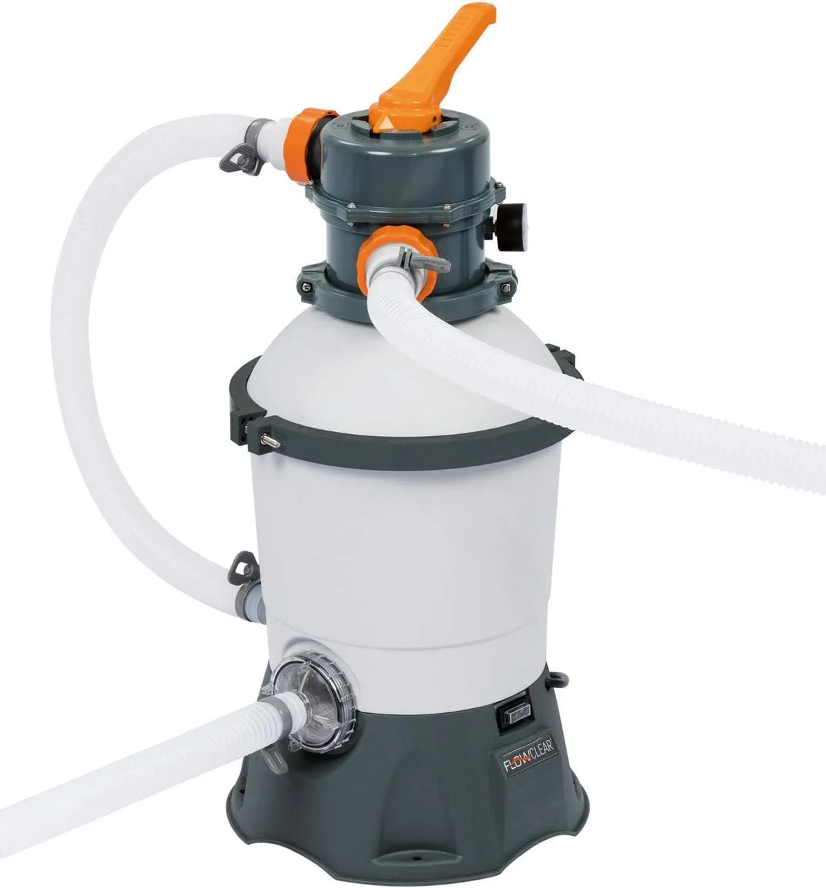 Sistema de filtro de arena 58515 para piscina elevada, capacidad de filtrado de 3028 l/h, 220 V, con dosificador ChemConnect y accesorios para piscina