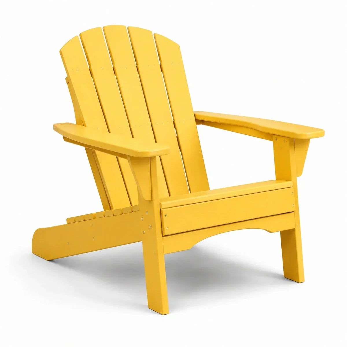 Silla Adirondack de polietileno de 90 cm, amarilla