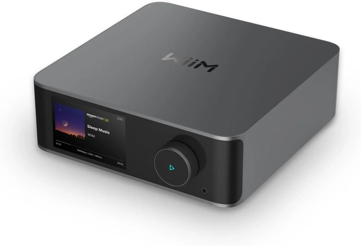 Reproductor de música WiiM Ultra, preamplificador digital, pantalla táctil de 3.5", compatible con Google Cast, Alexa, reproducción de Spotify, Amazon Music, Tidal, HDMI ARC, entrada de fono, salida de auriculares, gris