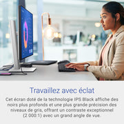 Monitor Dell U2724D UltraSharp de 27" QHD (2560x1440), 120 Hz, IPS Black, 5 ms, 98% DCI-P3, 2x USB-C, 2x DisplayPort, HDMI, 3x USB, garantía de 3 años, plata