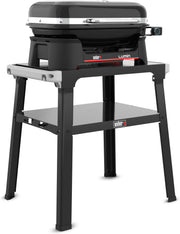 Barbacoa eléctrica Weber Lumin con soporte/Hasta 315 °C, con termómetro en la tapa, rejillas de hierro fundido vitrificado, superficie de cocción de 33 x 49 cm, negro (92010879)