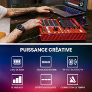 Akai Professional MPC One+ Caja de ritmos autónoma, creador de ritmos y controlador MIDI con WiFi, Bluetooth, pads de batería, complementos de sintetizador, pantalla táctil e integración con Native Instruments