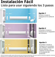 Aire Acondicionado Portátil COMFEE 9000 BTU/2300 Frigorías Breezy Cool Pro – Climatizador sin unidad exterior, Bajo Consumo, Control por App y Kit de Ventana – Refrigera, Ventila y Deshumidifica