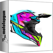 Casco de motocross Airoh Wrad54 Wraap Diamond Gloss, talla L, Mototopgun