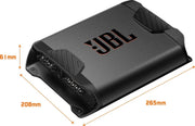 Amplificador de audio para coche JBL Concert A652 de 2 canales Clase AB - Amplificador de sonido para coche con 2 x 65 vatios RMS - 2 o 1 canal: 500 vatios de potencia máxima para 2 altavoces estéreo o 1 subwoofer mono