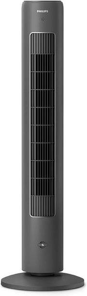 Ventilador de torre oscilante PHILIPS Serie 5000, 105 cm, mando a distancia, temporizador, 3 velocidades, 3 modos, 40 W, flujo de aire potente y silencioso, apto como difusor de aromas, gris (CX5535/11)