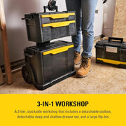 STANLEY Taller Modular 3 en 1 con Ruedas, 1-79-206