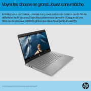 HP Chromebook 14a-ne1002sf Ordenador portátil 14" HD, PC portátil (Intel Celeron N4500, RAM 4 GB, eMMC 64 GB, Intel UHD Graphics, Chrome OS), Portátil Gris, Teclado AZERTY