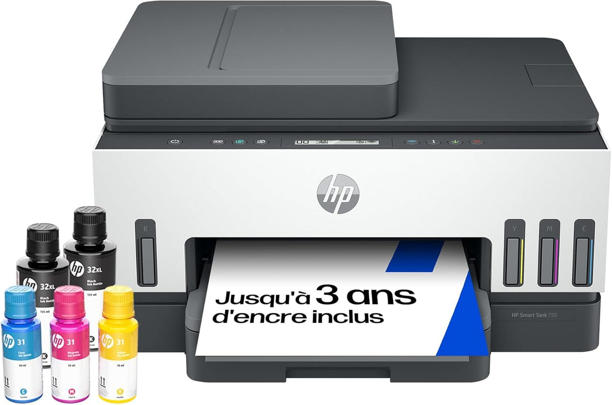Smart Tank 7305, 28B75A, Impresora multifunción a color, Tanque de tinta de alto volumen, Hasta 12 000 páginas en negro y 8000 páginas a color, Impresión a doble cara automática, Wi-Fi, Gris