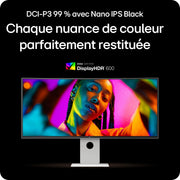 LG UltraWide™ 40U990A-W.AEU Monitor Ultra Ancho de 40" - Panel IPS con resolución WUHD (5120x2160), 5ms GtG 120Hz, DisplayHDR™600, DCI-P3 99% (CIE1976), FreeSync Premium