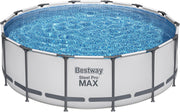 BESTWAY 5612X Piscina desmontable Steel Pro Max 427 x 122 cm, con depuradora de cartucho 3.028 L/H, cobertor y escalera, 56088, Azul
