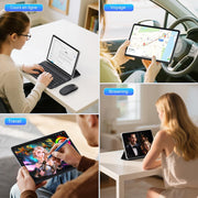 Tableta modelo 2026 de 10 pulgadas con lápiz óptico, Android 15, ultra eficiente - Teclado y ratón incluidos - Tabletas Android con IA Gemini, procesador, 8 GB de RAM + 256 GB de ROM, Widevine L1, 5 años de garantía