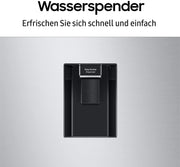 Frigorífico combi Samsung, refrigerador con congelador, 185 cm, 341 l de volumen total, 114 l de congelador, modo AI Energy, dispensador de agua, aspecto acero inoxidable, RL34C652CSA/EG