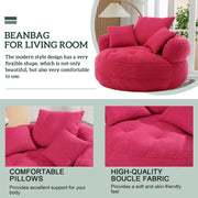 Sillón redondo tipo perezoso – Blanco/Azul/Gris/Amarillo/Naranja/Rojo rosa/Azul marino/Verde, asiento individual y doble