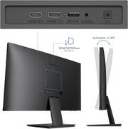 Monitor de PC KOORUI N07 de 27 pulgadas, 4K UHD (3840x2160), IPS 60Hz HDR10 Adaptive Sync, 2x HDMI 2.0 y DisplayPort 1.4, VESA 100x100mm, cuidado ocular