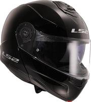LS2, Casco de moto modular Strobe II negro brillante,