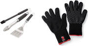 Weber Better Accesorios para barbacoa, Metal 6764 y 6670 Par de guantes de protección para barbacoa L/XL