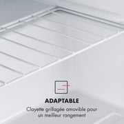 KLARSTEIN Garfield Eco - Congelador pequeño, 34 L, 4 estrellas, 117 kWh/año, 2 niveles, 41 dB, estante extraíble, independiente, aprox. 44 x 52 x 47 cm (ancho x alto x fondo) - Negro