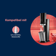 Máquina de agua con gas SodaStream Crystal 3.0 con 2 cilindros de CO2 Quick-Connect y 2 jarras de cristal