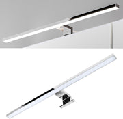 Conjunto de muebles de baño Lomadox con lavabo de 81 cm y armario con espejo LED, blanco brillante con imitación roble Wotan, armario colgante, armario bajo