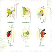 Estaca decorativa para plantas de mariquita de cristal con cristales - Atrapasoles para decoración de jardín