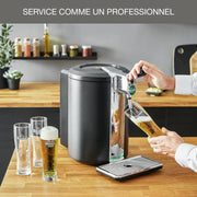 Krups Beertender Tirador de Cerveza, Barriles de 5 L, Marcas del grupo Heineken, Indicador luminoso, Temperatura y espuma perfectas, Cerveza fresca, Fácil instalación, Compacto negro VB450E10