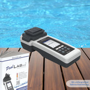 PoolLab 2.0 con 70 pastillas de prueba y bolsa, edición especial para MediMuc - 24 parámetros - App, software - Mide hasta 3 parámetros en una sola prueba + maletín de almacenamiento vacío