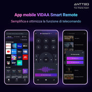 Smart TV Antteq AV24H3 de 24 pulgadas (60 cm) con Netflix, Prime Video, Rakuten TV, Disney+, YouTube, UVM, WiFi, sintonizador triple DVB-T2 / S2 / C