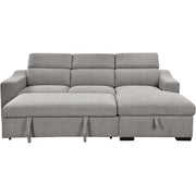 Roomfitters 103 Sofá Seccional Convertible con Chaise de Almacenamiento, Reposacabezas Ajustables, Sofá Esquinero en Forma de L con Función de Cama