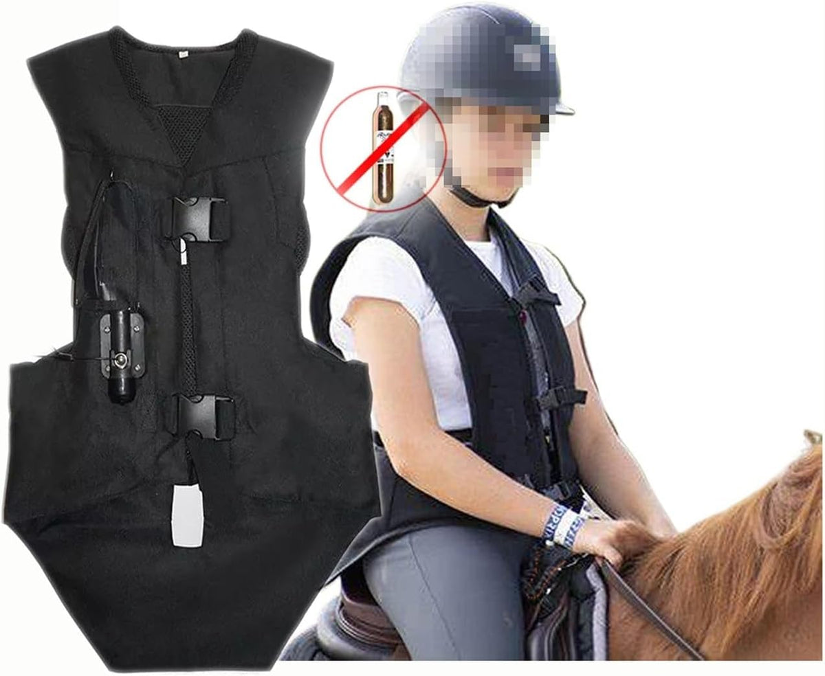 Chaleco airbag de equitación unisex, chaqueta de airbag para moto/equitación, activación de airbags en 0,1 segundos