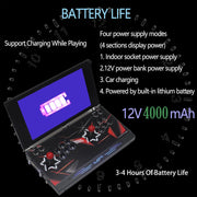 Consola de juegos arcade portátil 26800 en 1, pantalla HD de 17.5 pulgadas, para dos jugadores, 3D Box DX, máquina de videojuegos retro con funciones de buscar/ocultar/guardar/cargar/pausar juegos