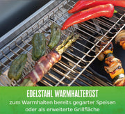 Grillfürst Gasgrill G401E - 4 quemadores de acero inoxidable, barbacoa de gas empotrable con ventana, parrilla para cocina exterior con tapa de doble pared y rejillas de acero inoxidable, modelo integrable
