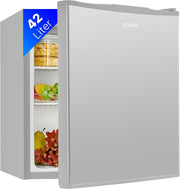 Minibar Bomann® 42 litros | Mini refrigerador para bebidas, ideal para oficina, camping y gaming | nevera pequeña silenciosa 39 dB | Minibar con puerta reversible | 51x45x45 cm | KB 7346 inox
