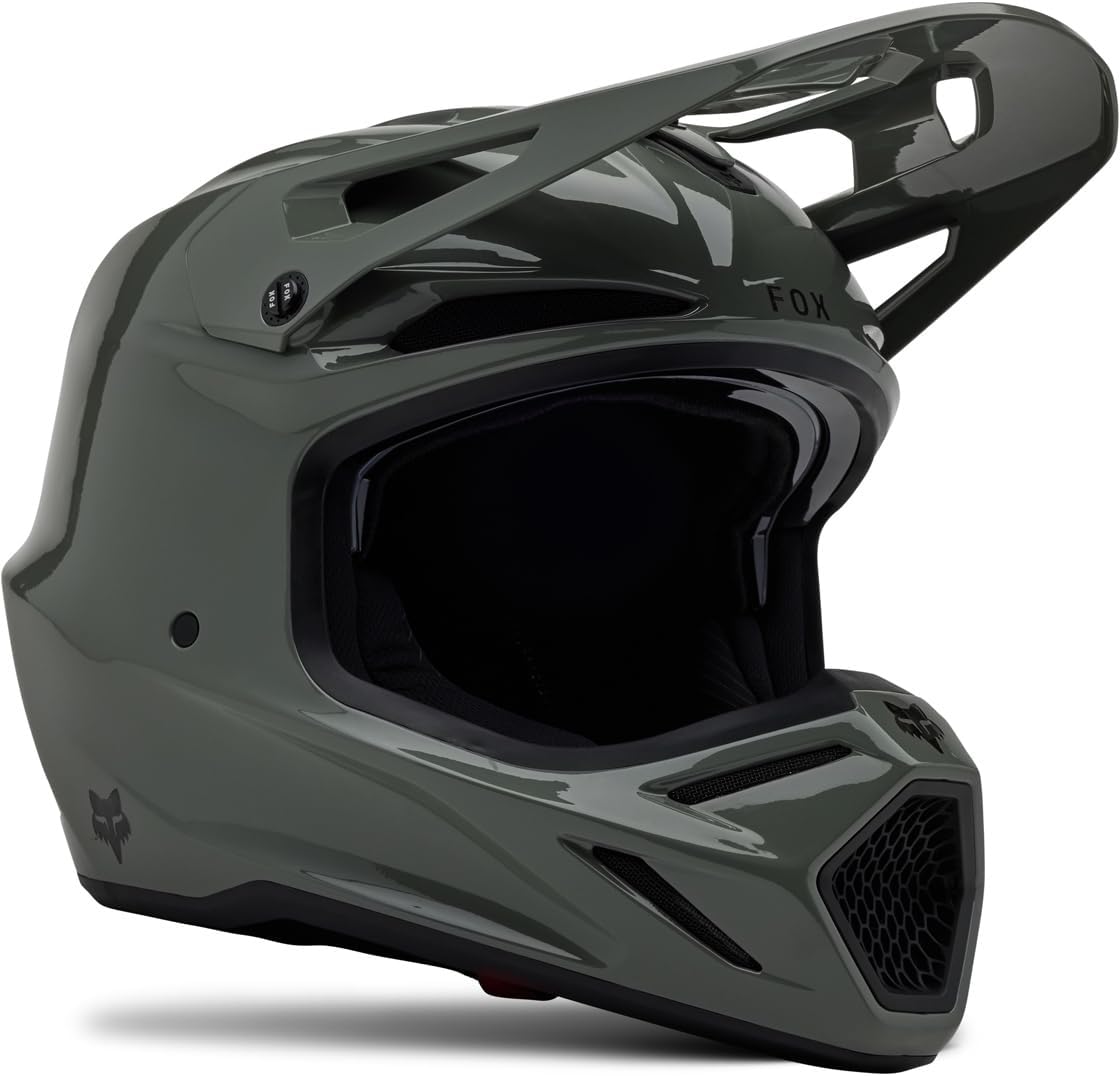 Casco de Motocross FOX V3 RS Carbon Solid MIPS, Gris, L (59/60)