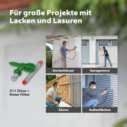 Sistema de pulverización airless Wagner Control Pro 350 R para pintura de pared, látex, barniz y lasur, 15 m² en 2 min, regulador de presión de 110 bar, manguera de 15 m