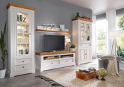 Aparador Woodroom Oslo de madera de pino maciza blanca (ancho x alto x fondo: 169x88x42 cm), cómoda, aparador